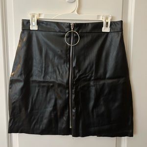 Faux leather skirt